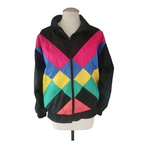 Vintage London Fog Colorblock Windbreaker Jacket Size S | 80s 90s Retro